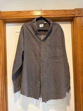 Men's Lightweight Checked Shirt Jacket in Charcoal